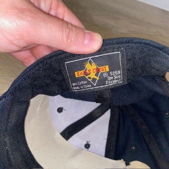 Vietnam Veteran Hat Black USA Military Eagle Crest Brand Cap Embroidered - Picture 7 of 7